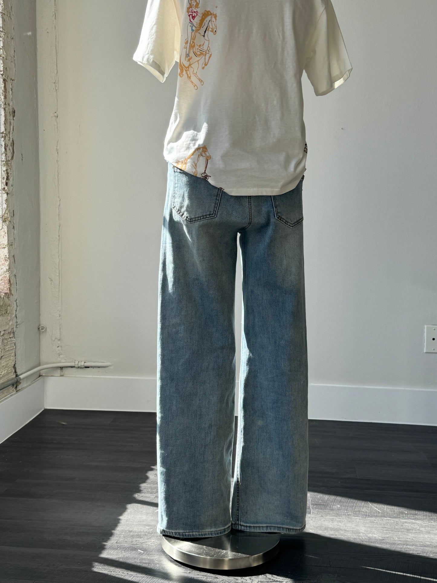 Miller Straight Leg Two Tone Denim In Vintage Blue