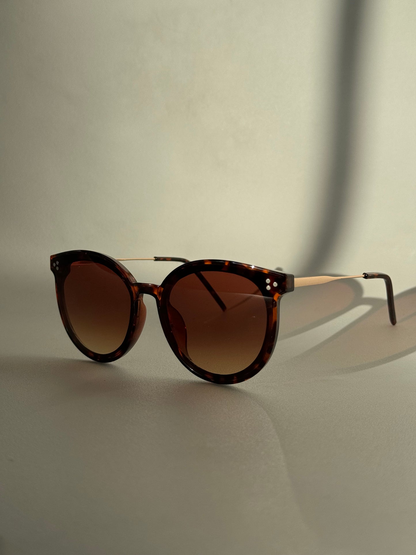 Patrick Tri Stud Sunglasses In Tortoise