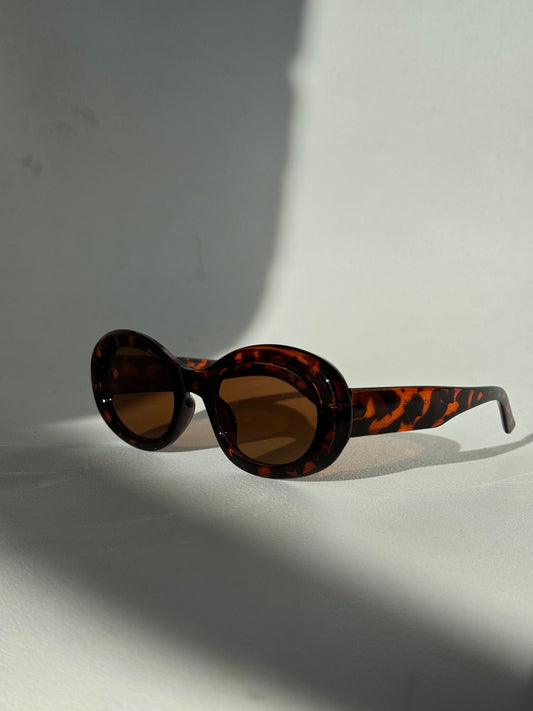 Tulsa 60s Style Round Sunglasses In Tortoise