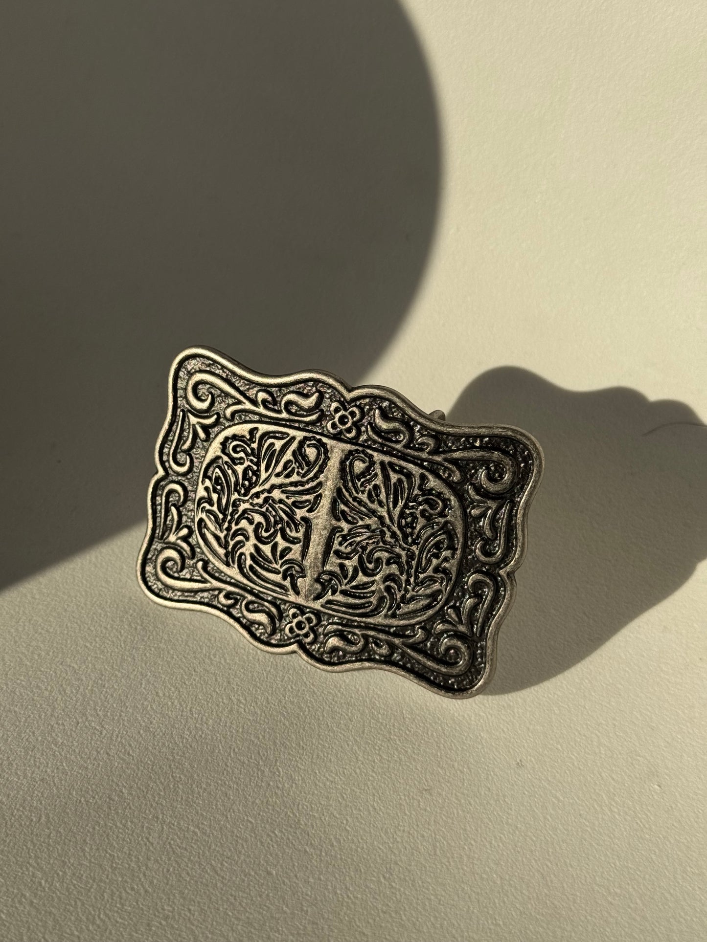 Adam Vintage Style Belt Buckle In Antique Silver