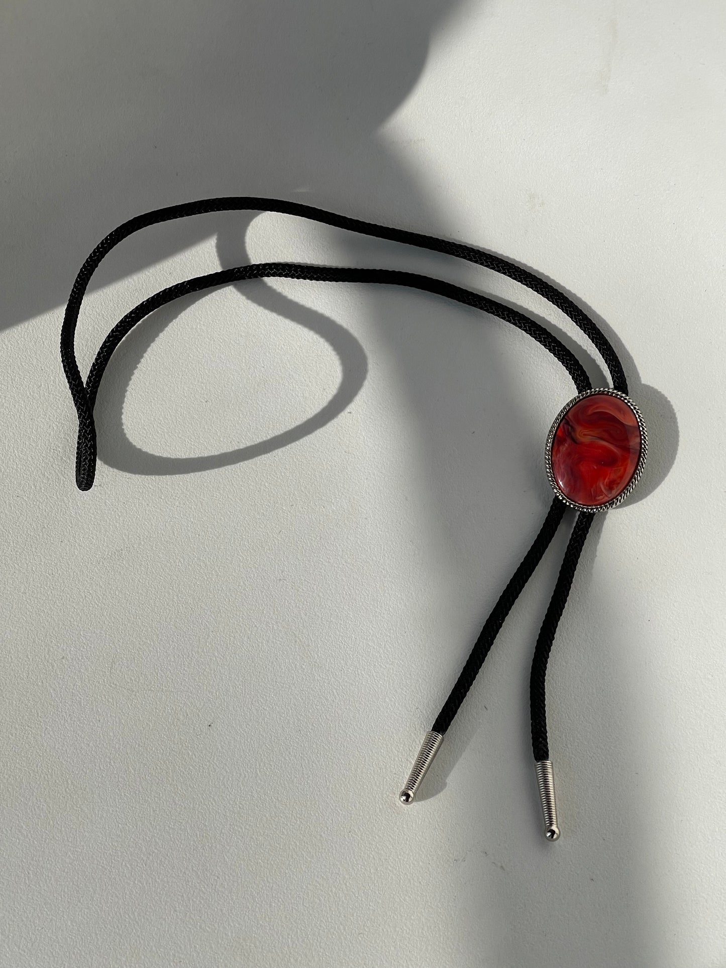 Amber Handmade Black Cord Bolo