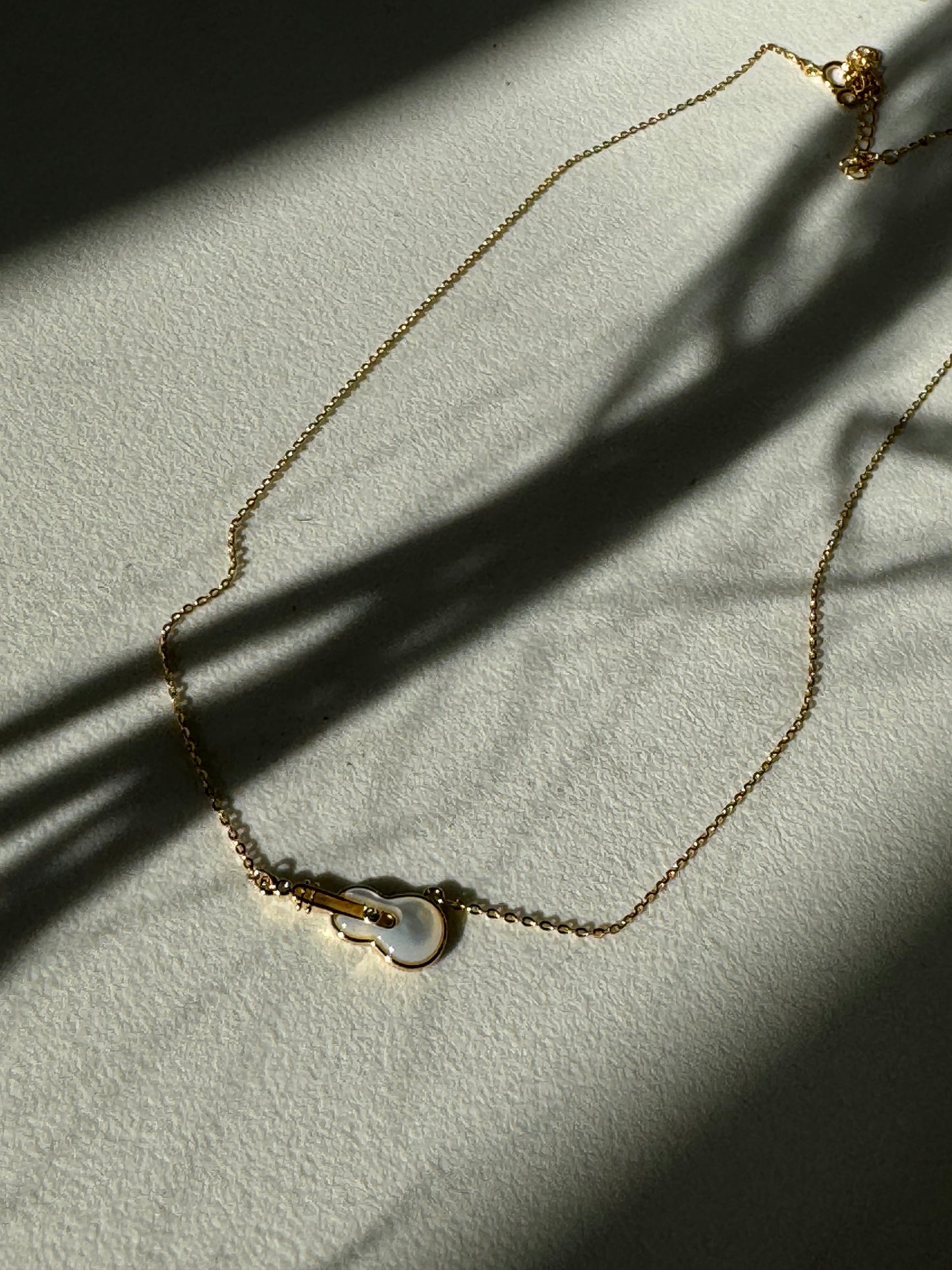 Nash Guitar Gold Dipped & Resin Charm Necklace