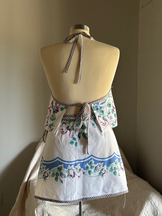 Brenda Handcrafted Vintage Cropped Halter Top