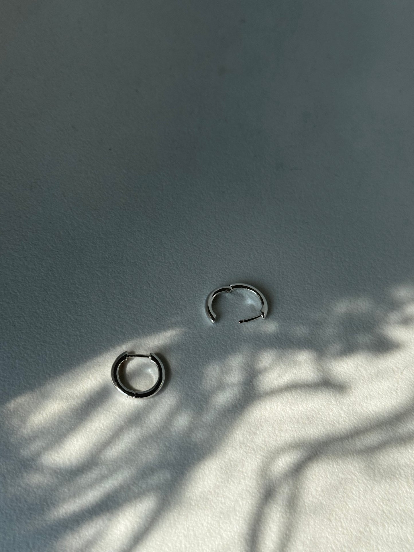 Katie Classic Plated Mini Hug Hoop Earring In Silver