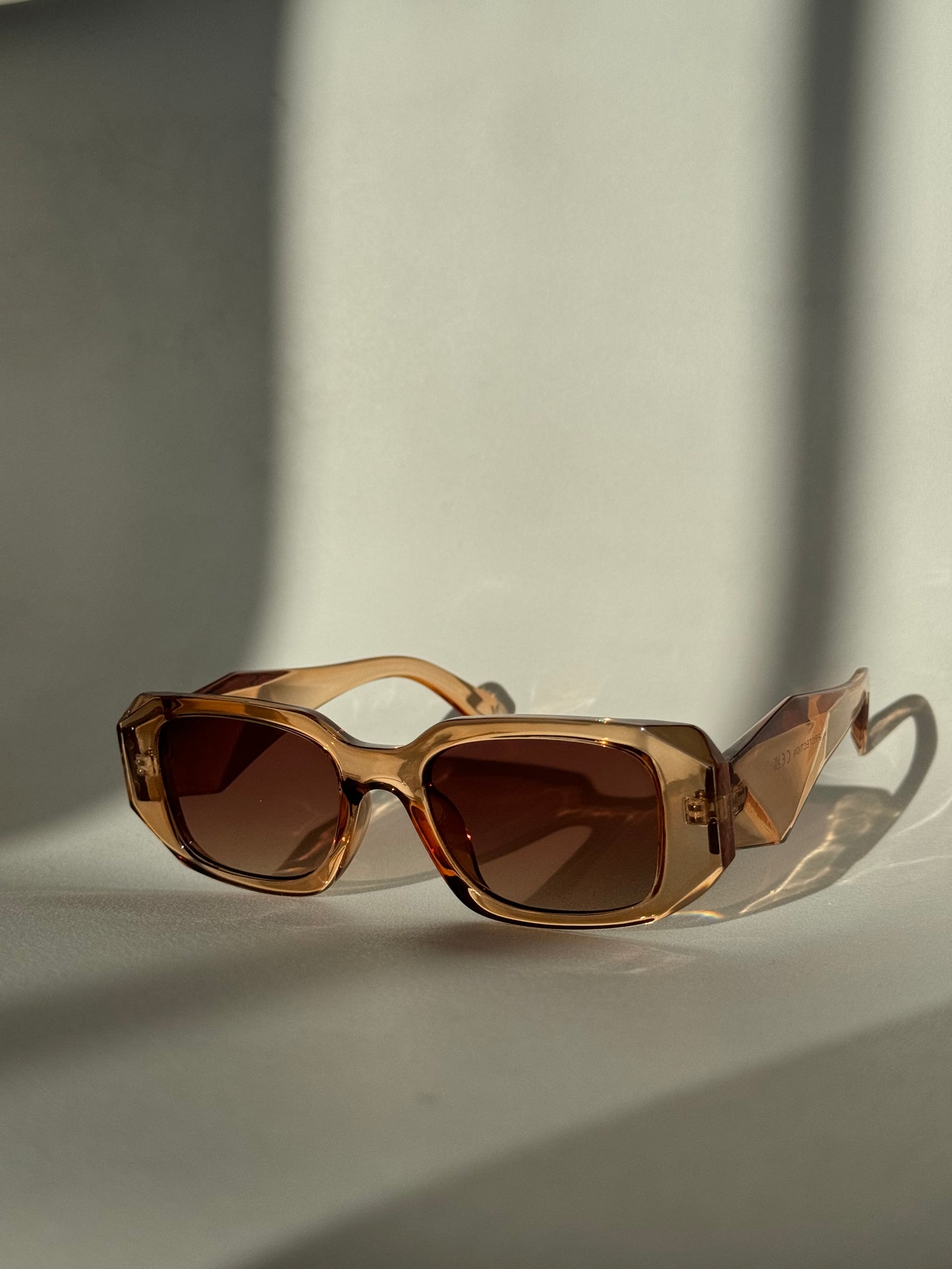 Tammy Square & Geo Sunglasses In Terracotta