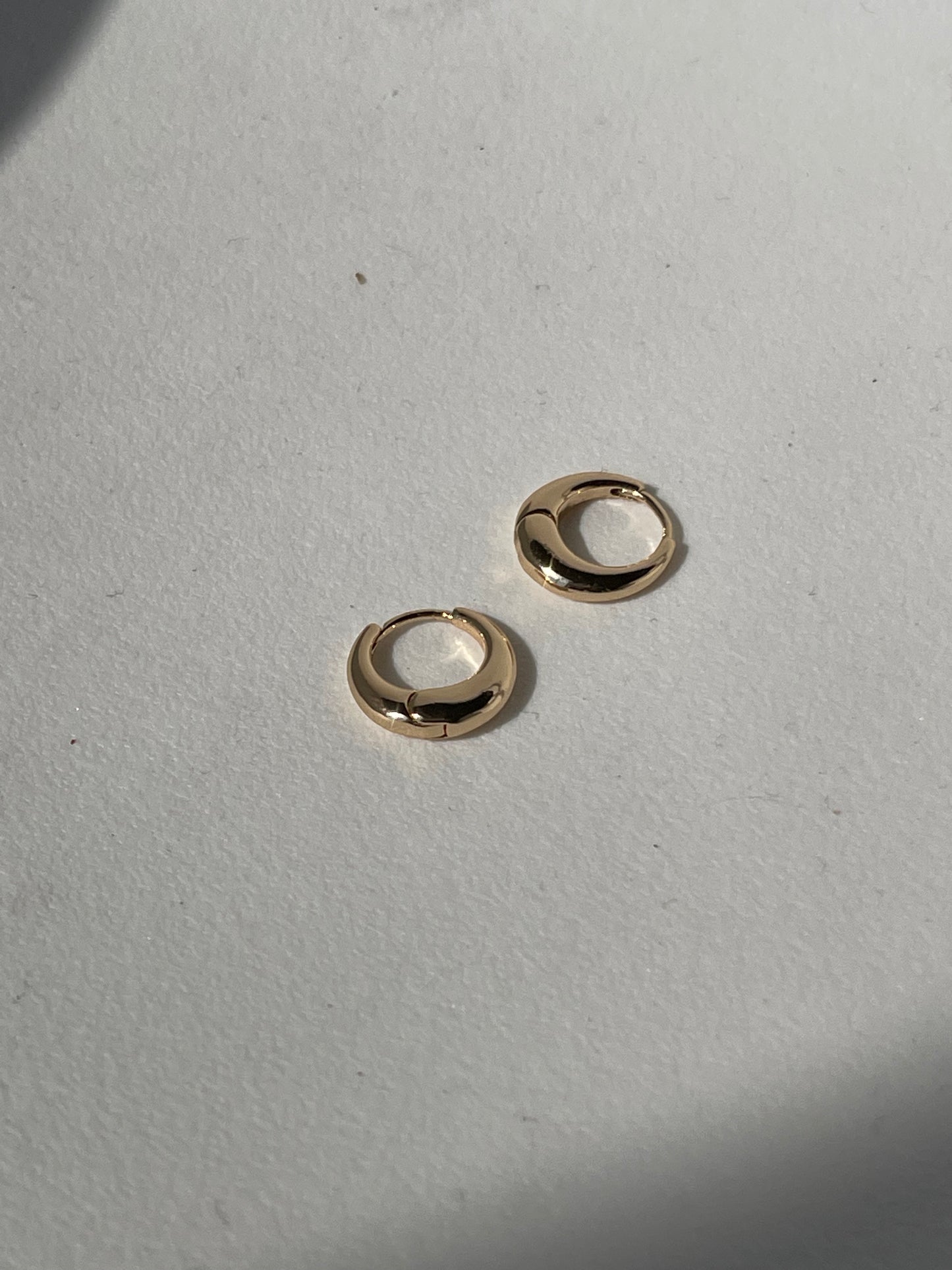 Edwin Classic Stainless Steel Hug Hoop Earring In Gold
