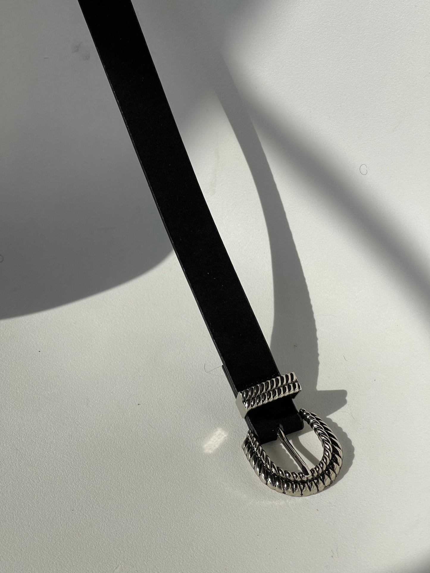 Kimberly Classic Twist Western Belt In Black Silver