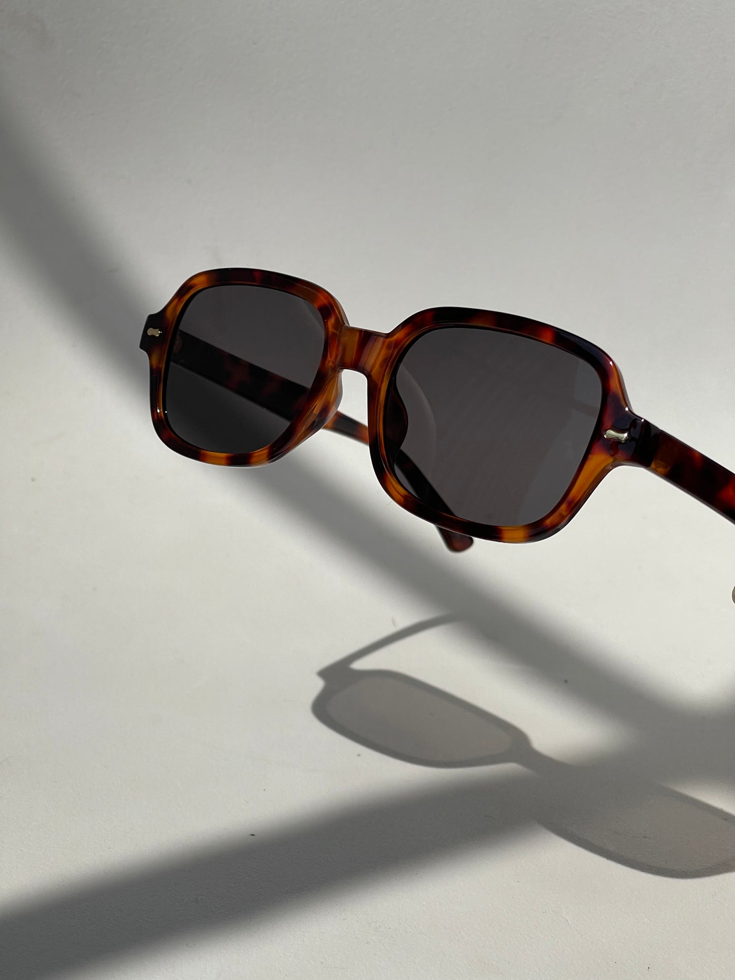 Rowan Gold Stud Sunglasses In Tortoise