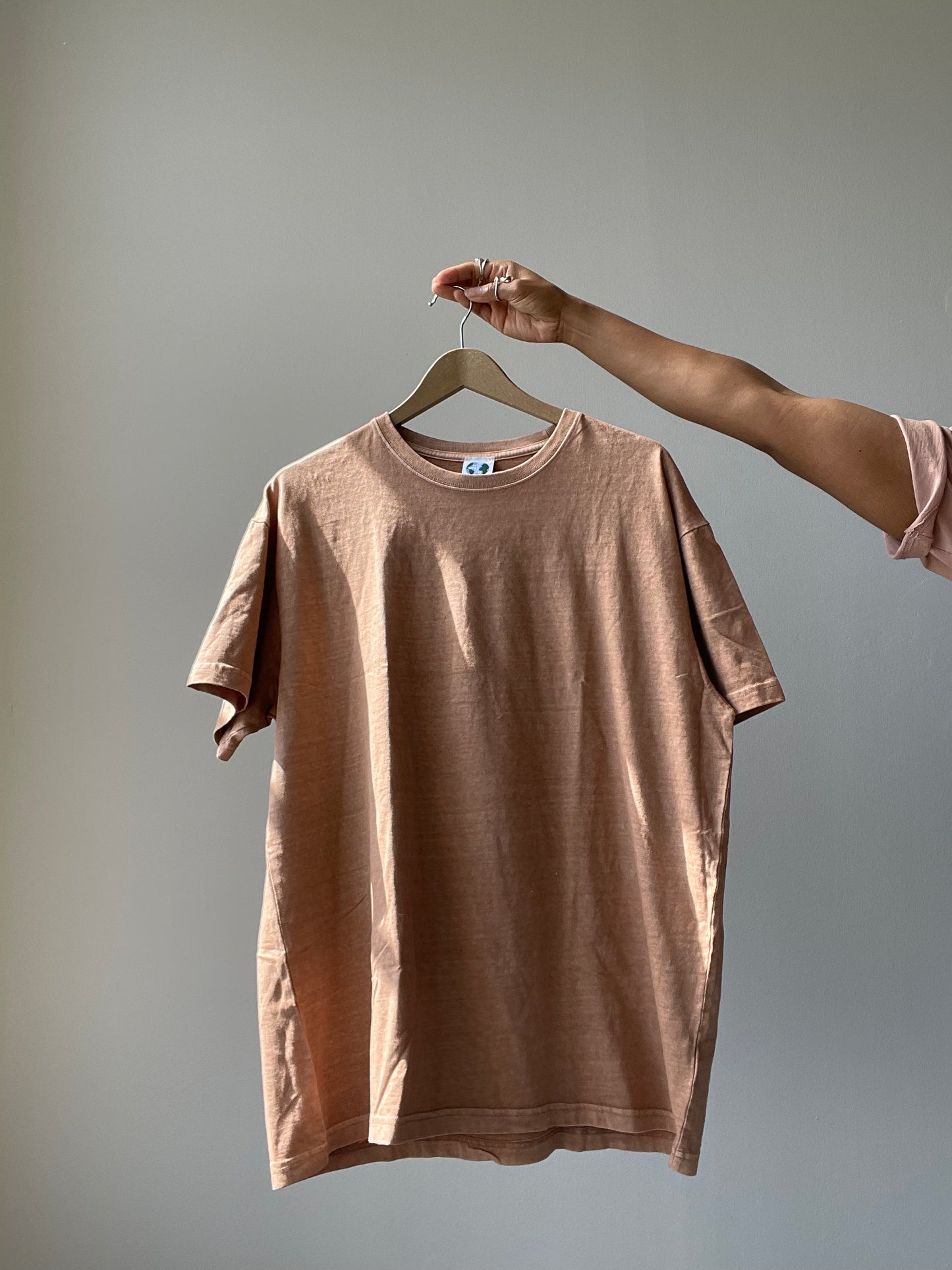 Angels Organic Cotton Oversized Tee In Acid Sand