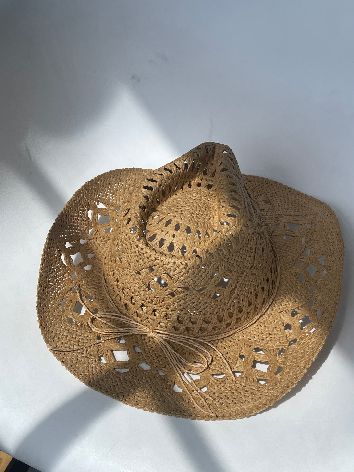Madison Handmade Summer Cowboy Hat In Tan
