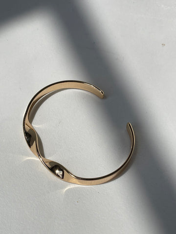Shawna Double Twist Cuff Bracelet In Gold
