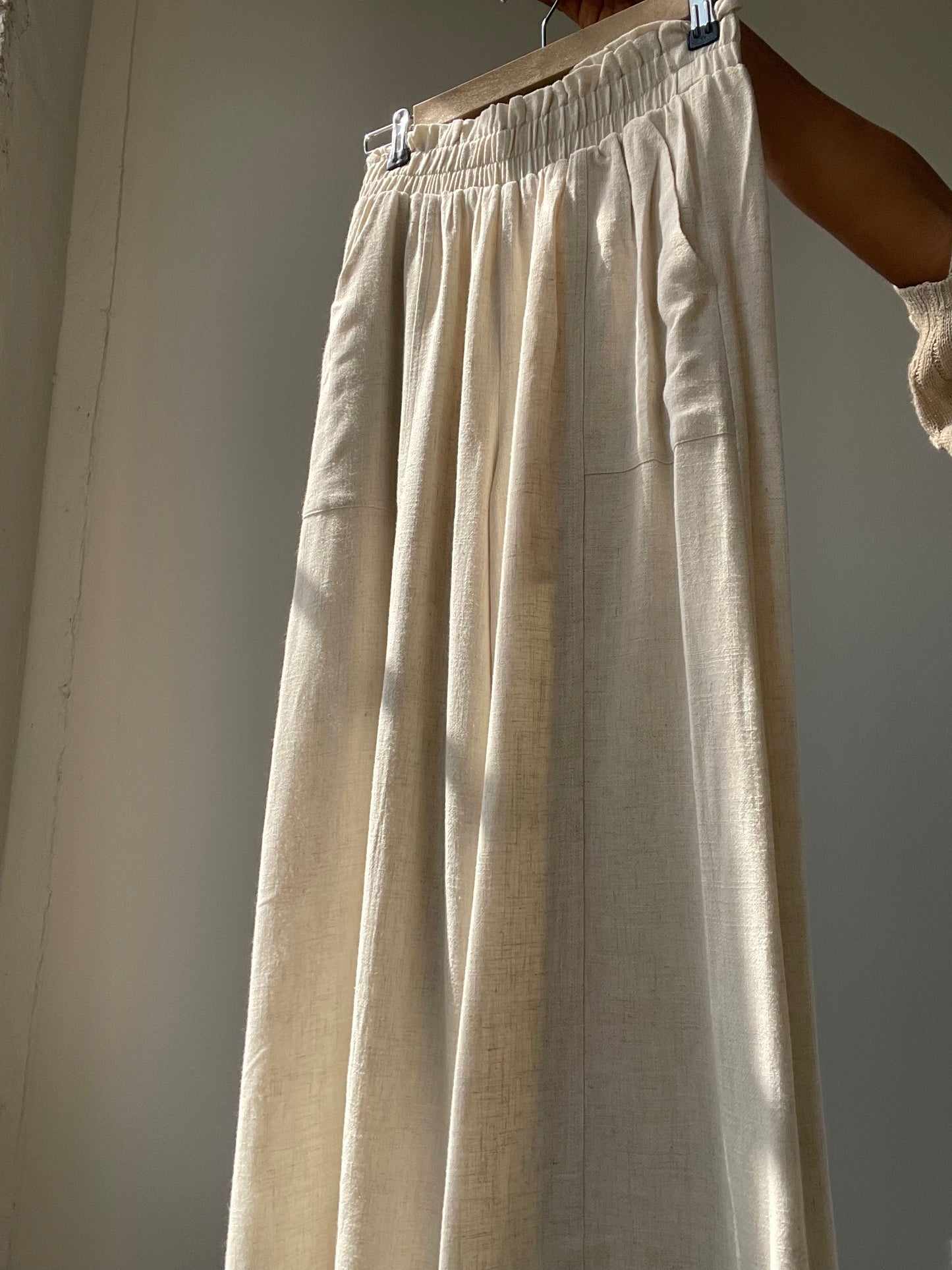 Bonny Linen Wide Leg Pants In Natural