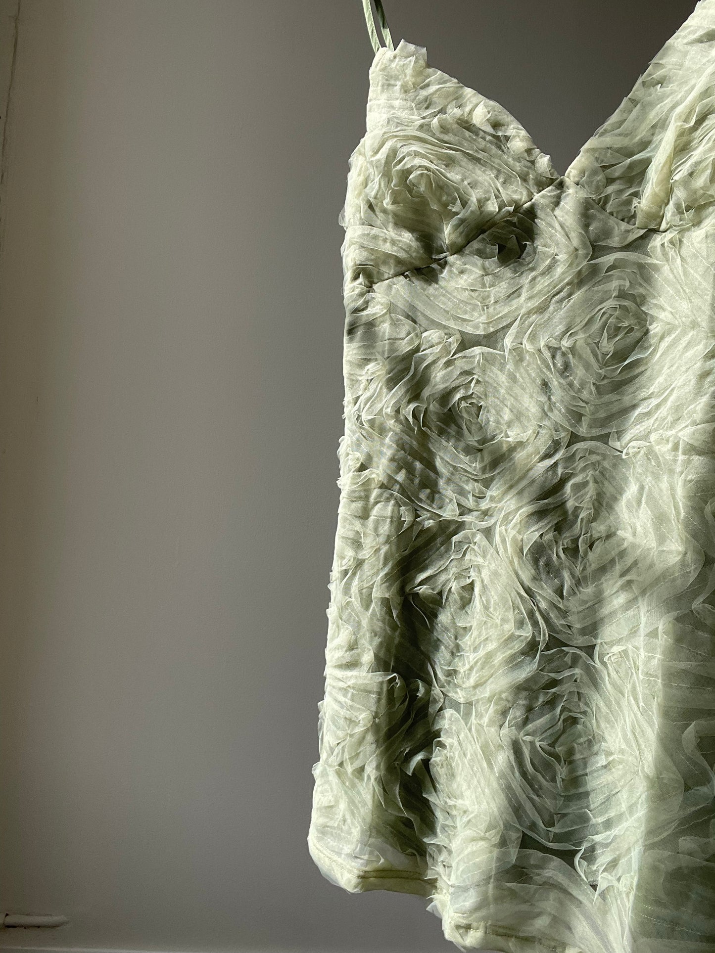 Suzette Ruffled Mini Dress In Sage