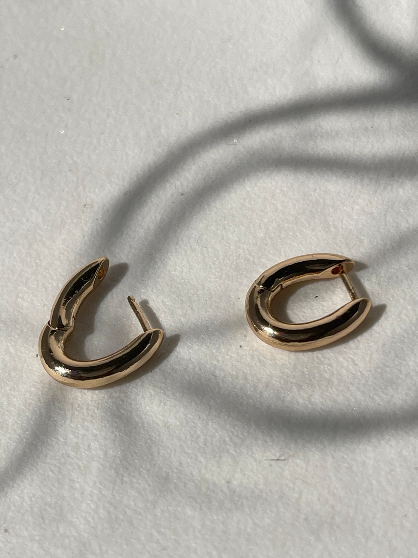 Eddie Classic Stainless Steel Horseshoe Hug Hoop Earring In Gold