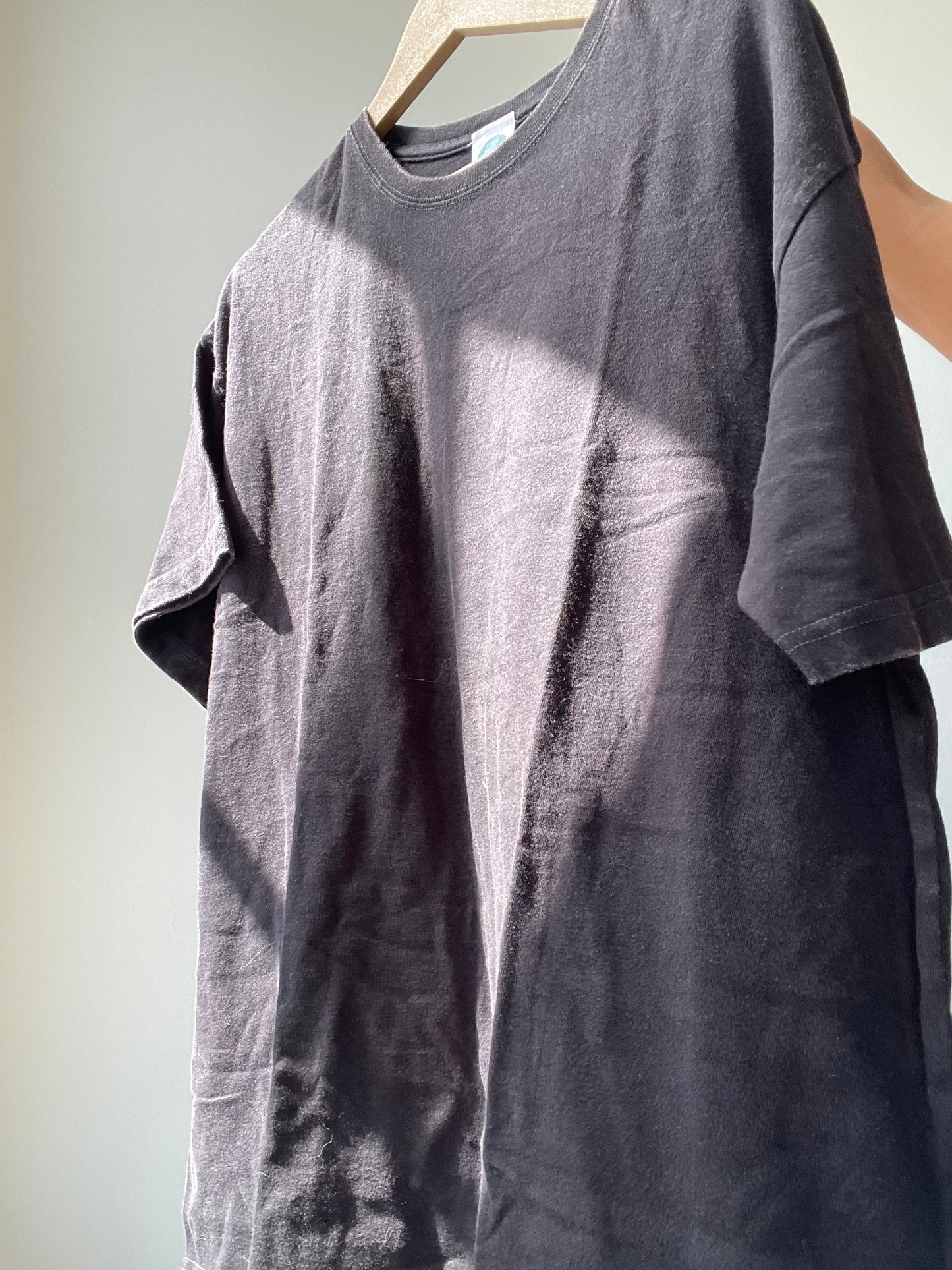 Angels Organic Cotton Oversized Tee In Acid Black