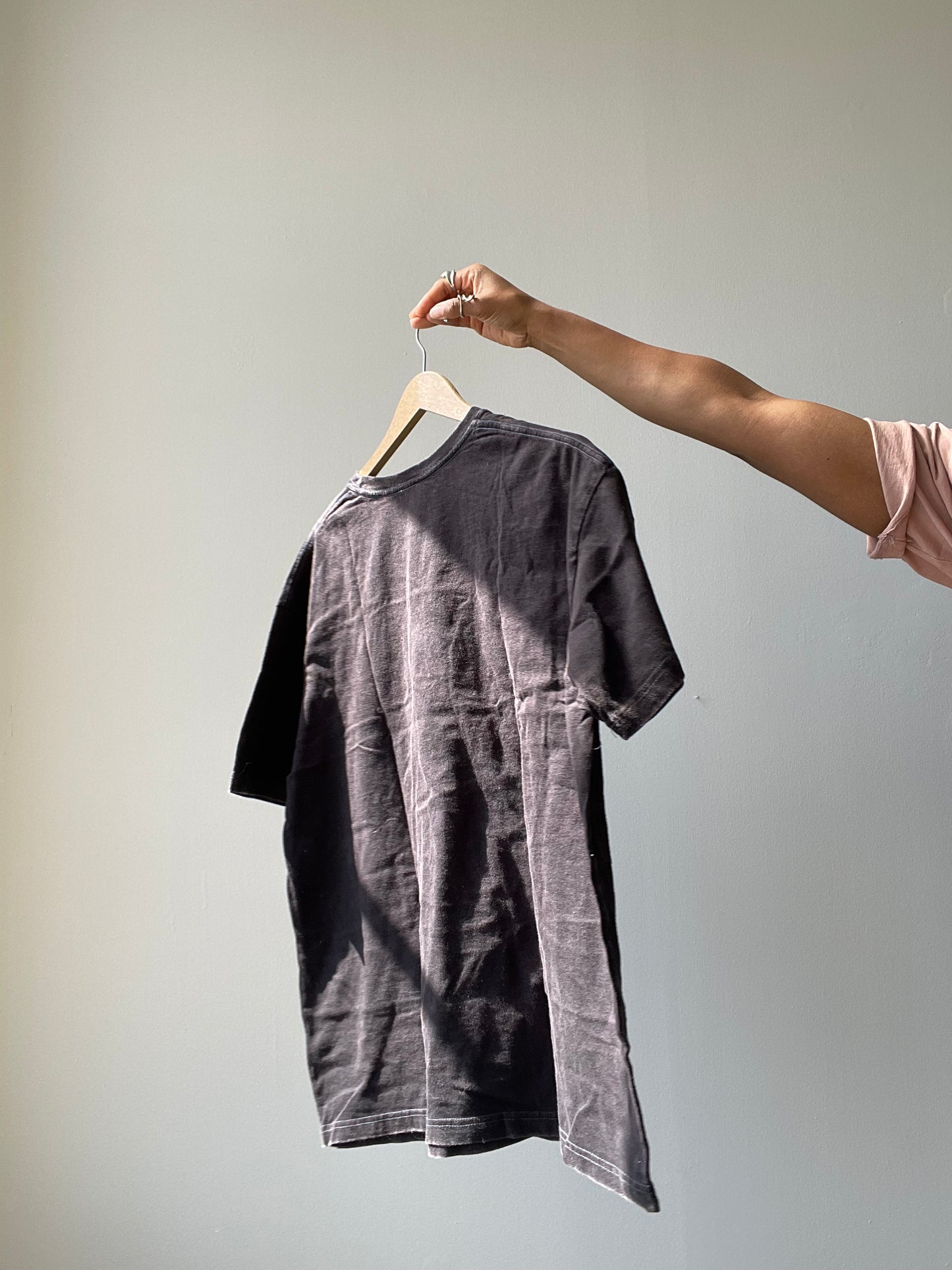 Angels Organic Cotton Oversized Tee In Acid Black
