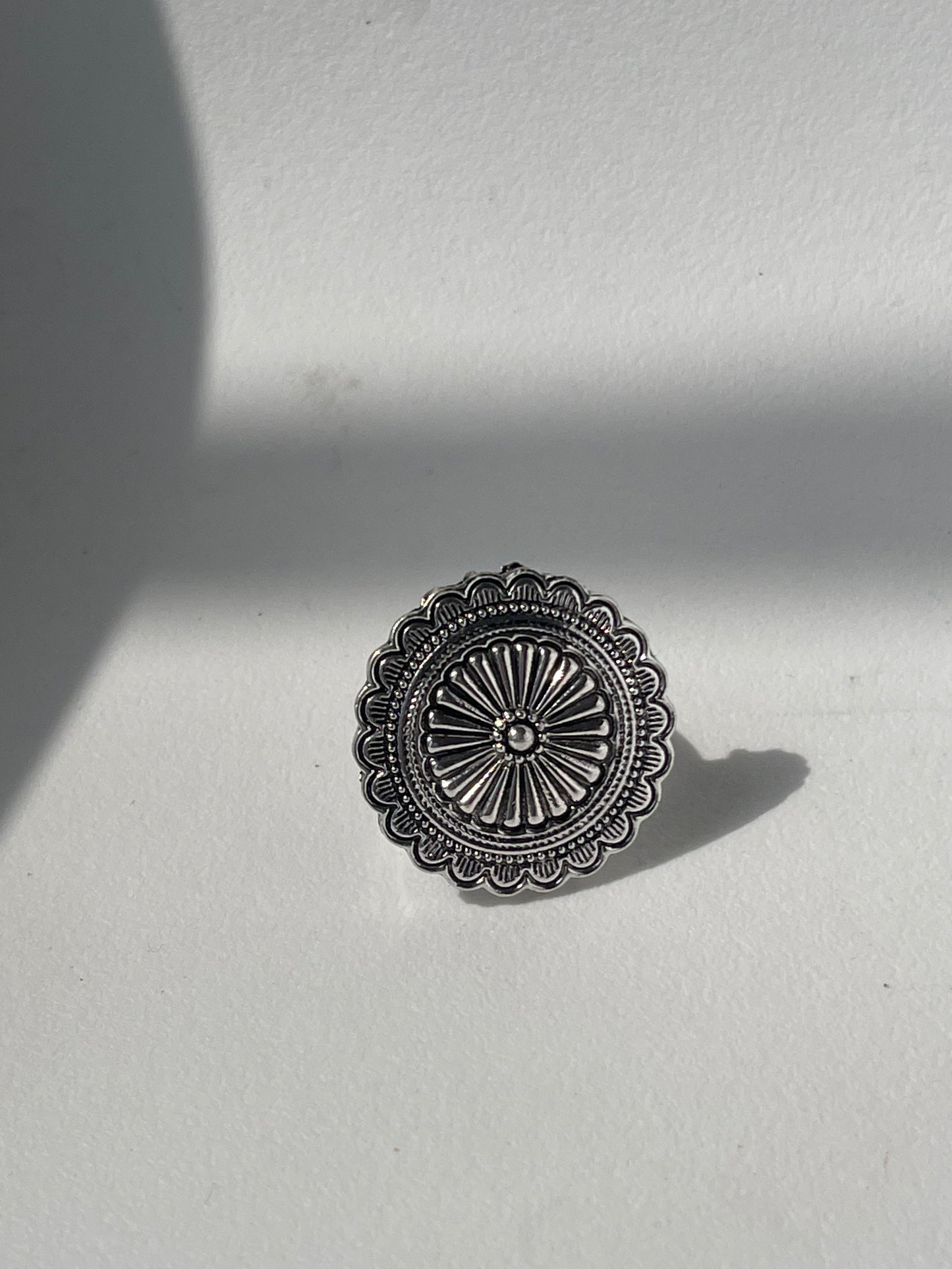Glen Western Concho Cuff Ring In Silver