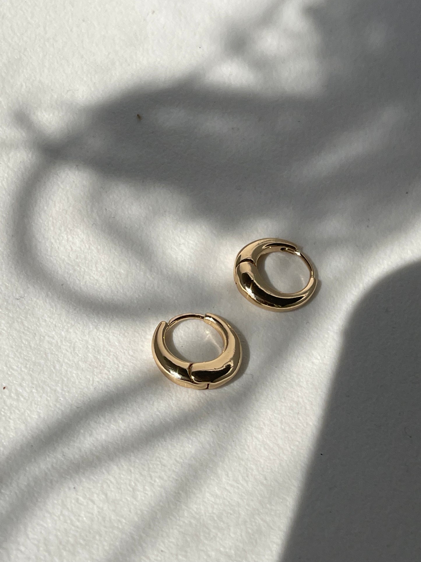 Edwin Classic Stainless Steel Hug Hoop Earring In Gold