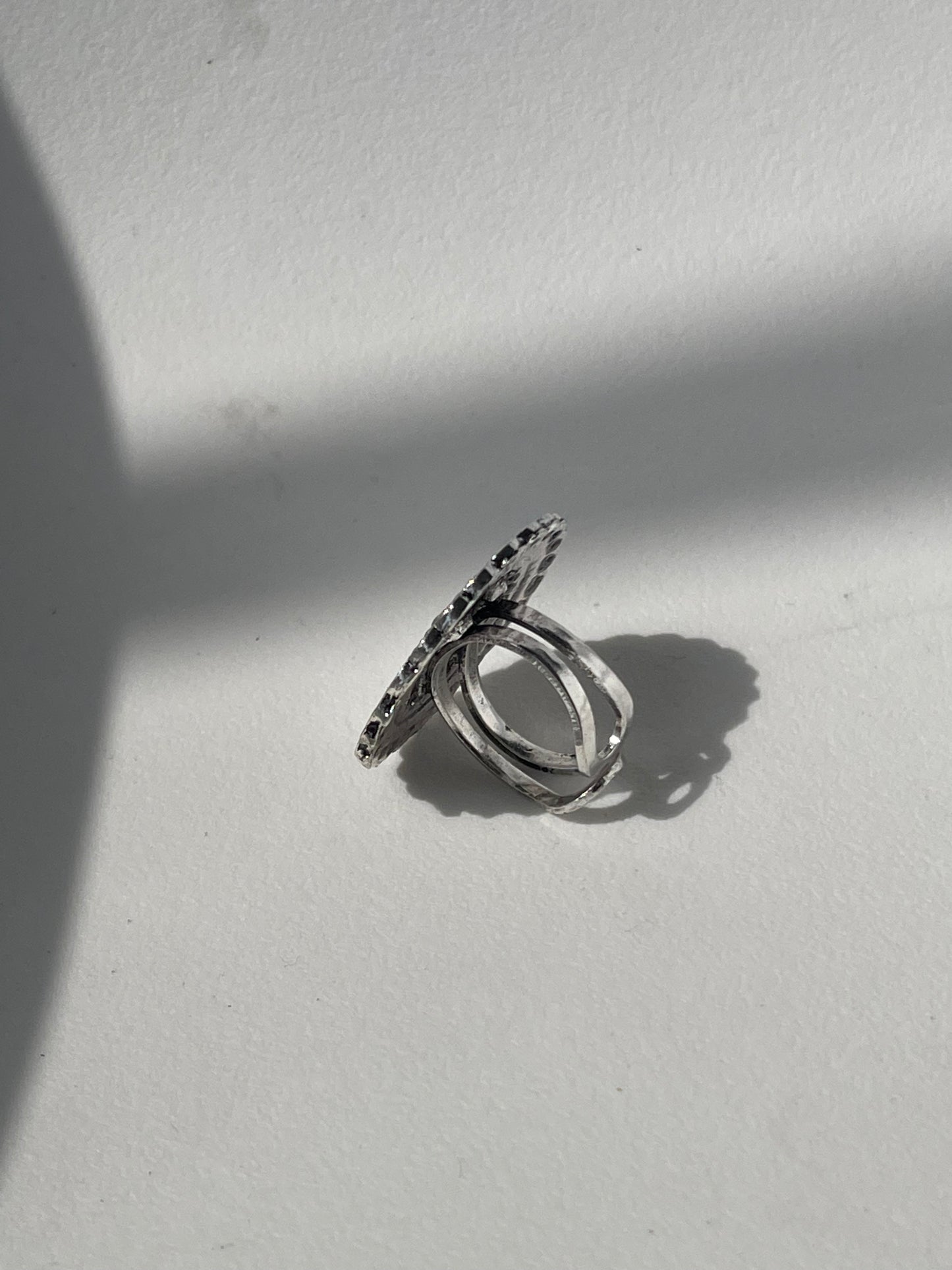 Glen Western Concho Cuff Ring In Silver