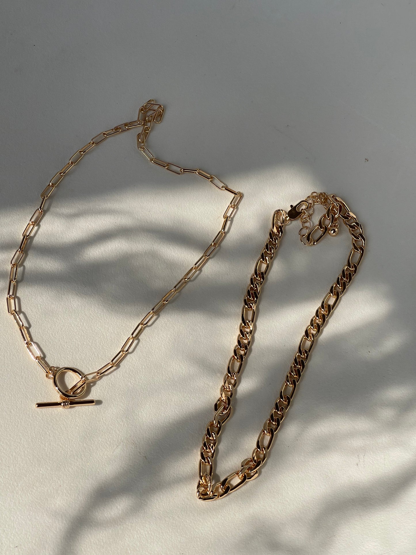 Courtney Chunky Link & Toggle Necklace Set In Gold