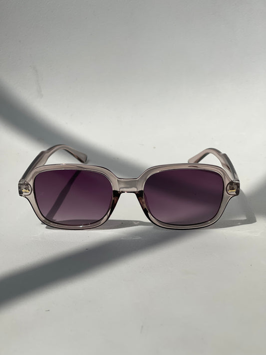 Rowan Gold Stud Sunglasses In Dust Brown