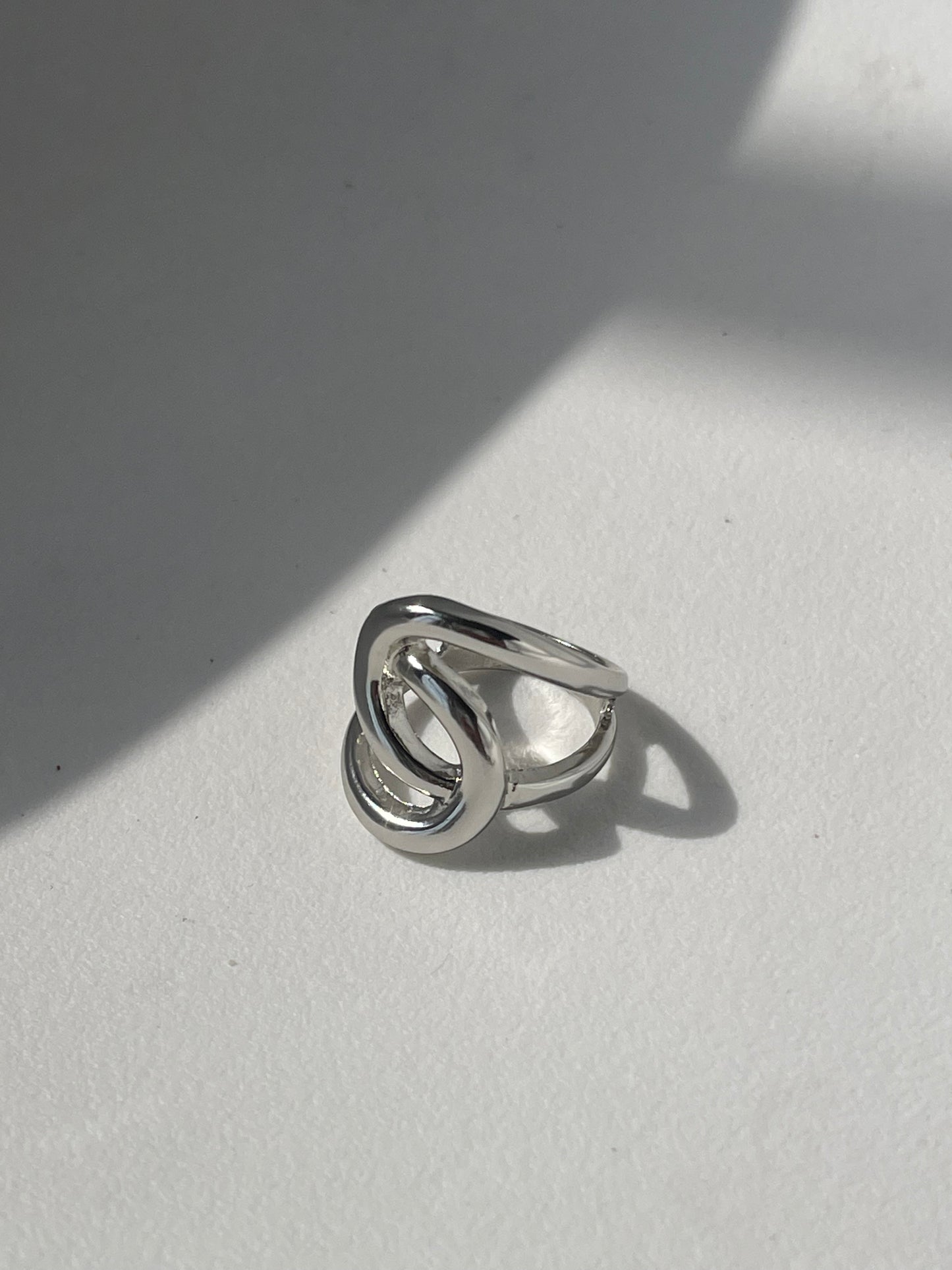 Lindsay Infinity Statement Ring In Silver