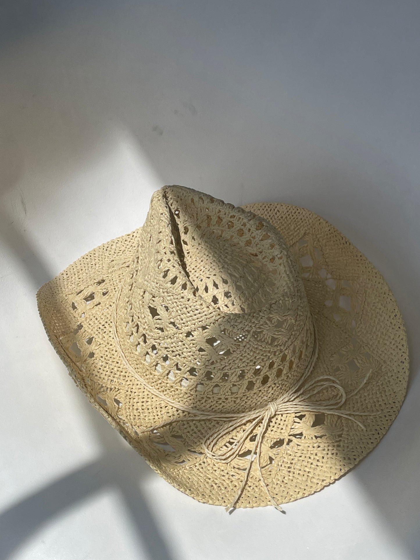 Madison Handmade Summer Cowboy Hat In Ivory Taupe