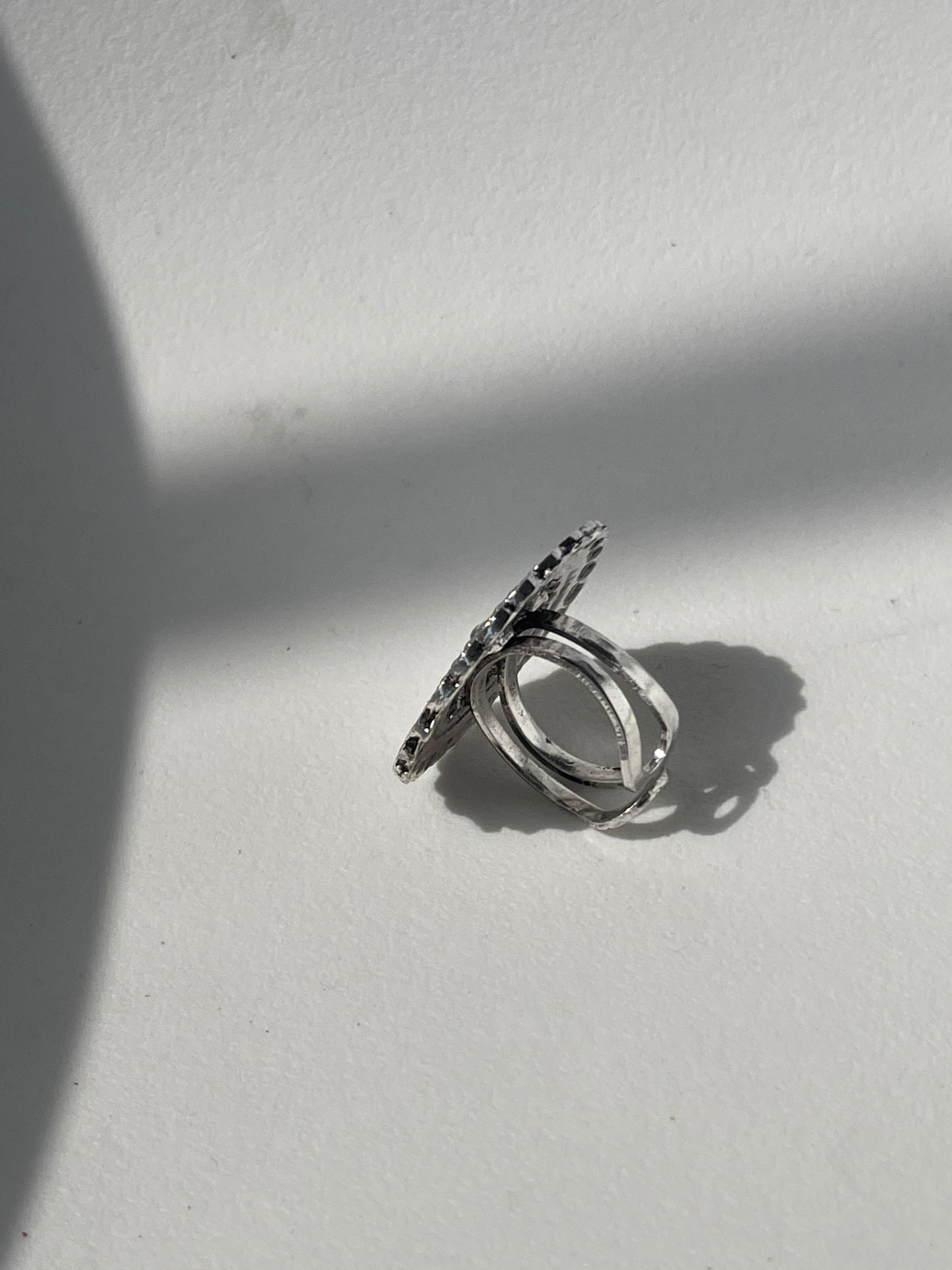 Glen Western Concho Cuff Ring In Silver