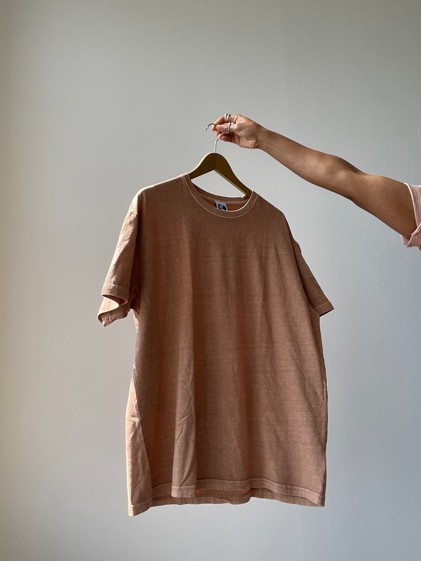 Angels Organic Cotton Oversized Tee In Acid Sand