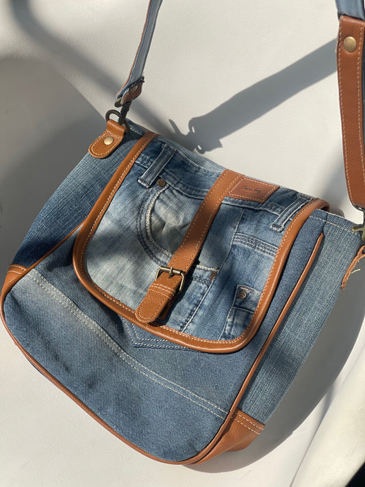 Dallas Denim Saddle Bag