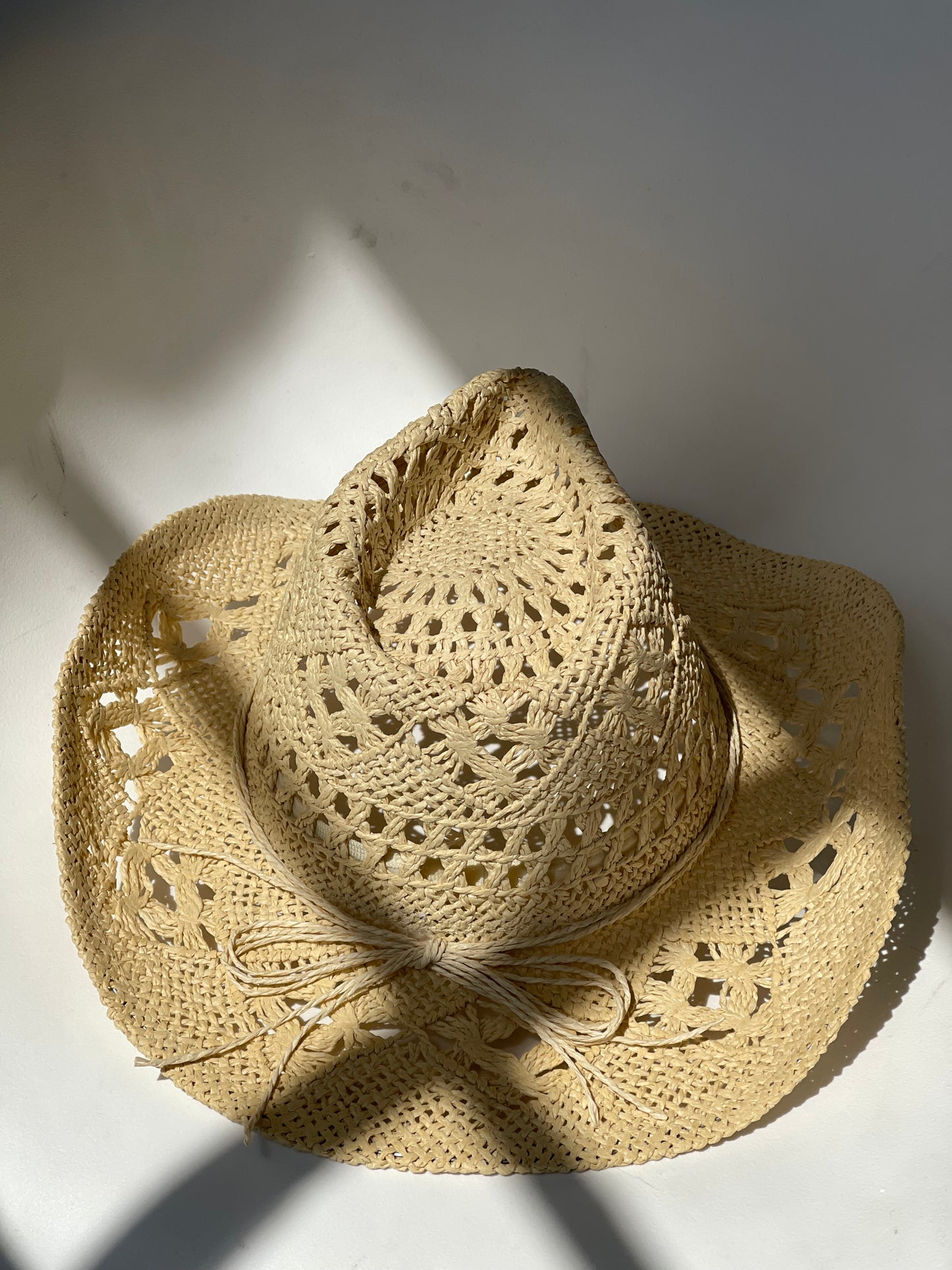Madison Handmade Summer Cowboy Hat In Ivory Taupe