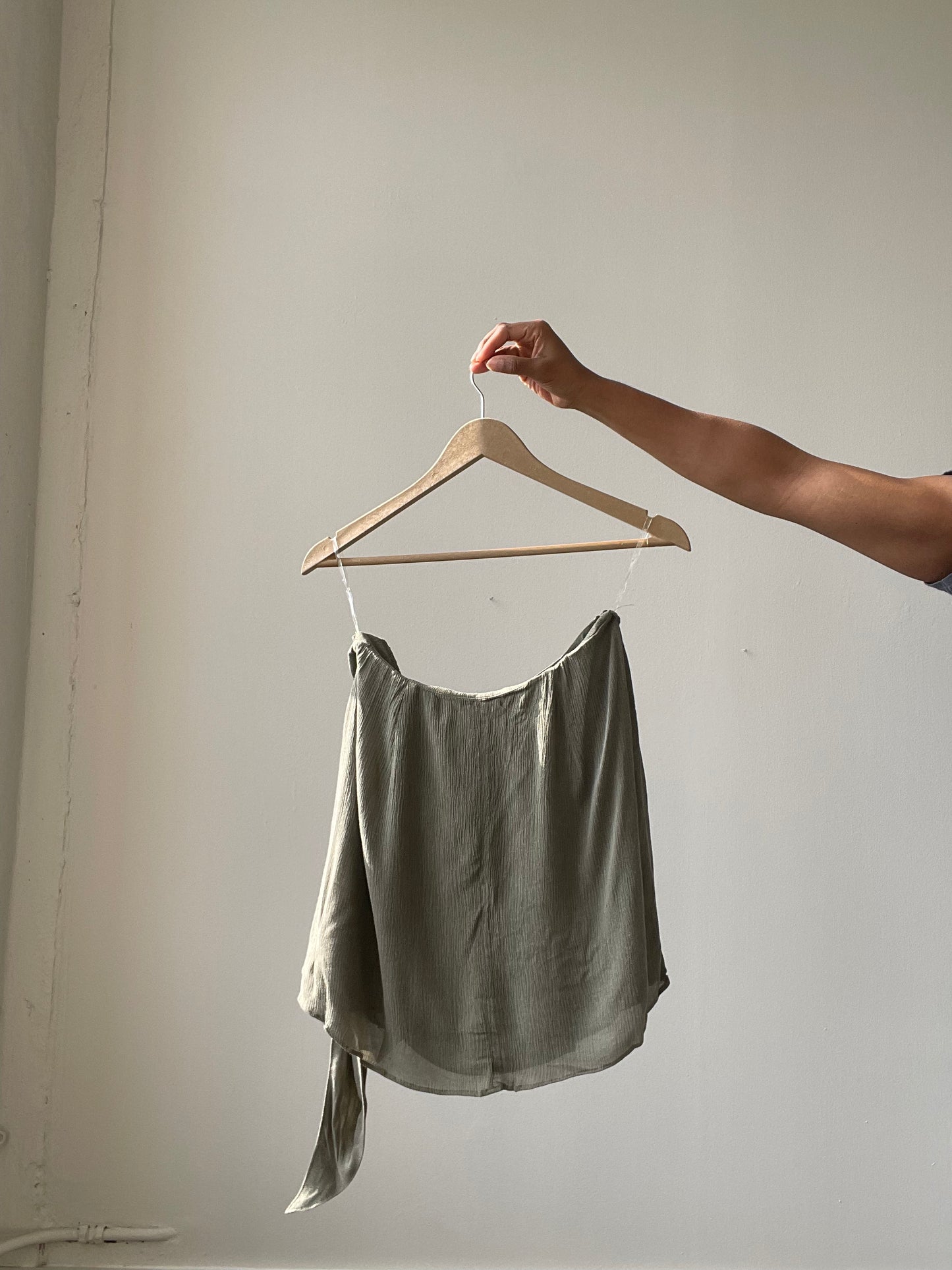 Alex Wrap Mini Skirt In Olive