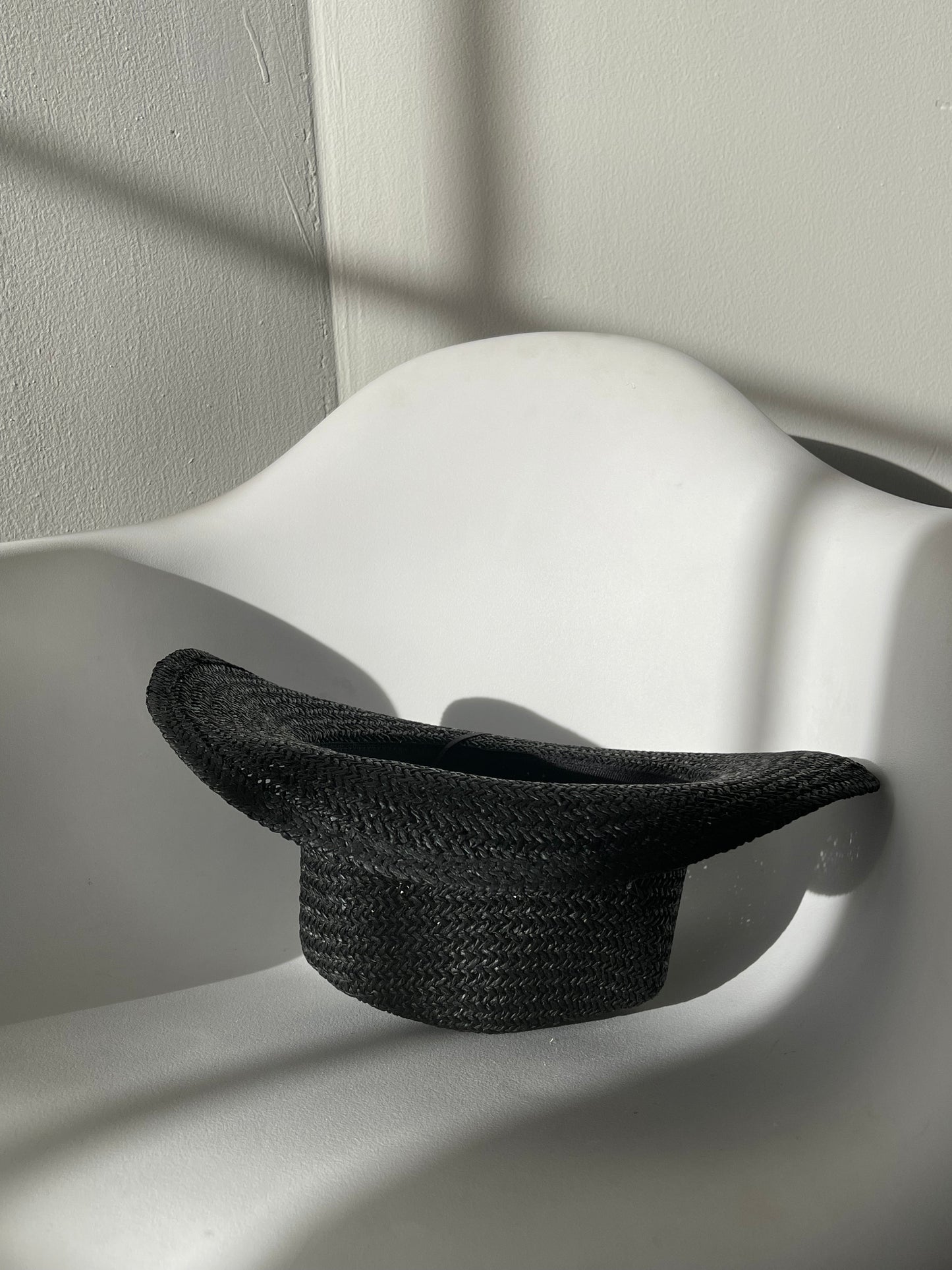 Casey Braided Woven Cowboy Hat In Black