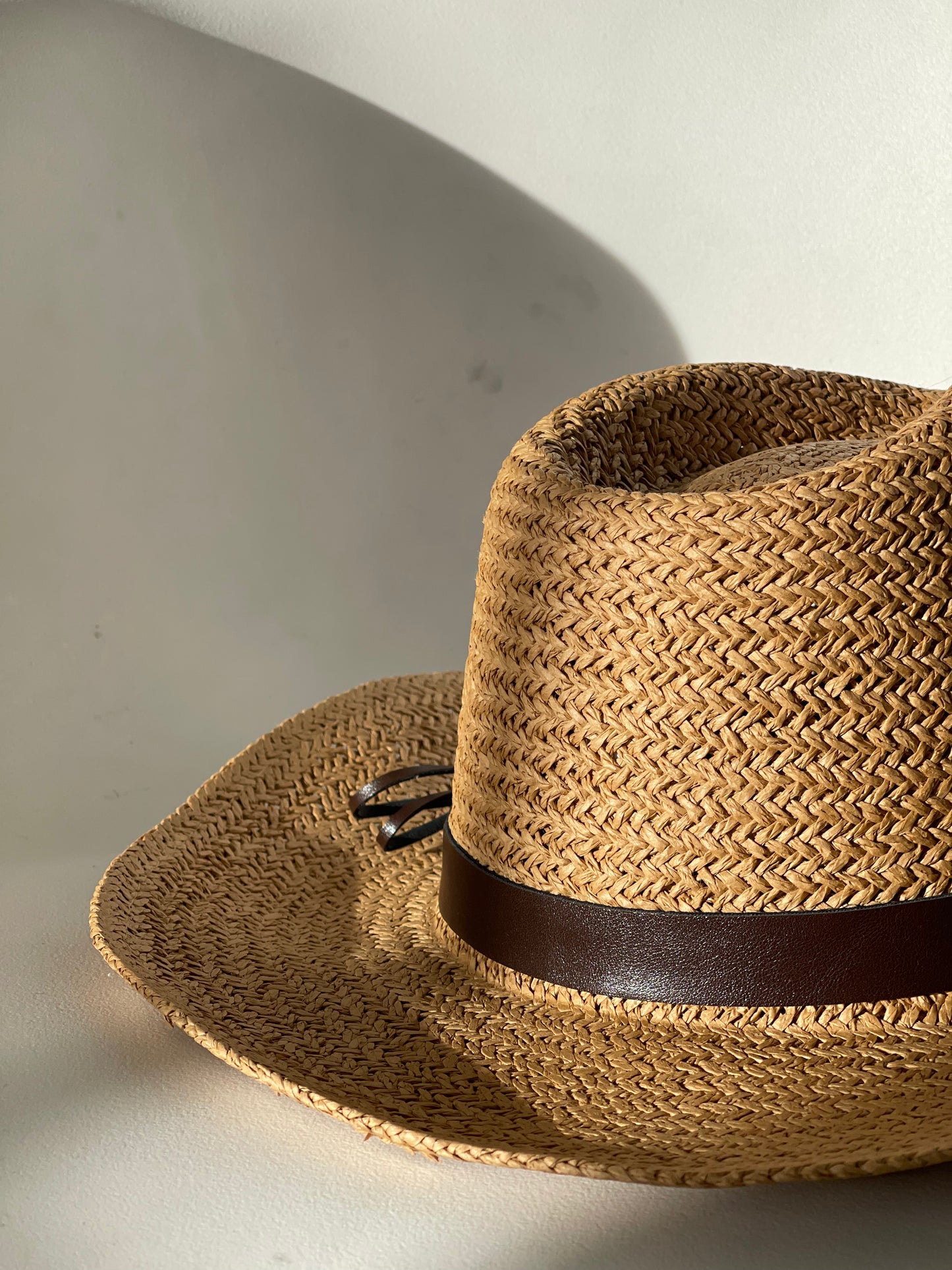 Casey Braided Belt Woven Cowboy Hat In Brown