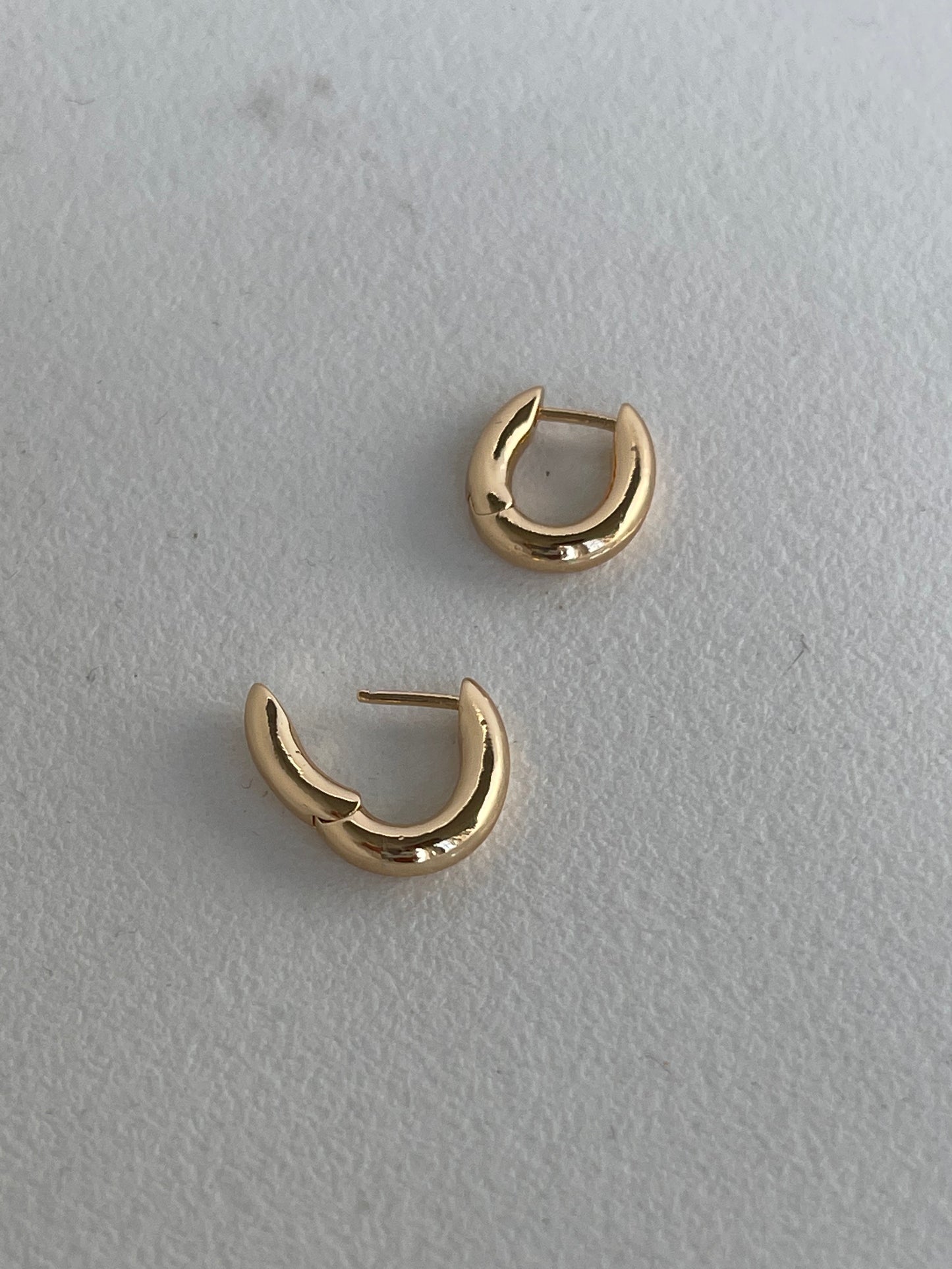 Eddie Classic Stainless Steel Horseshoe Hug Hoop Earring In Gold