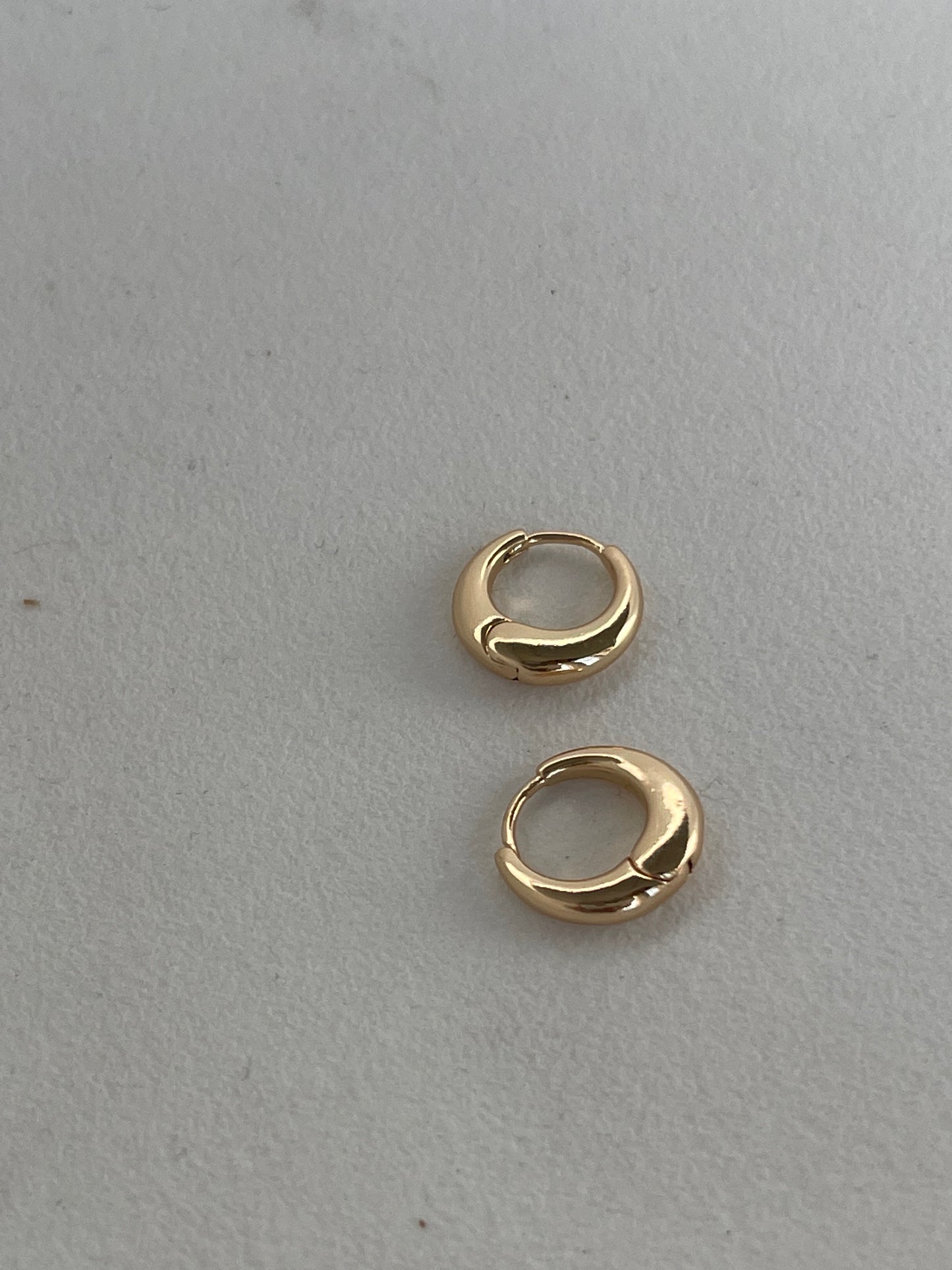 Edwin Classic Stainless Steel Hug Hoop Earring In Gold