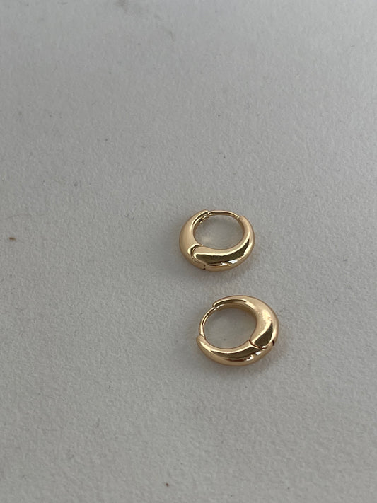 Edwin Classic Stainless Steel Hug Hoop Earring In Gold