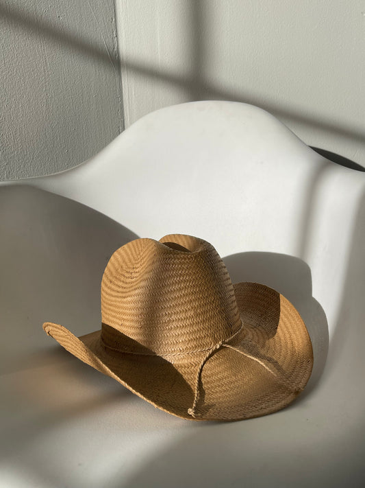 Peyton Southern Style Woven Cowboy Hat In Natural