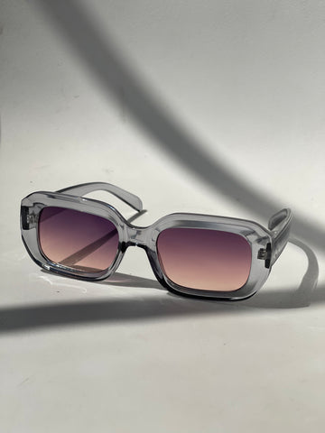 Angie Retro 70s Style Sunglasses In Grey