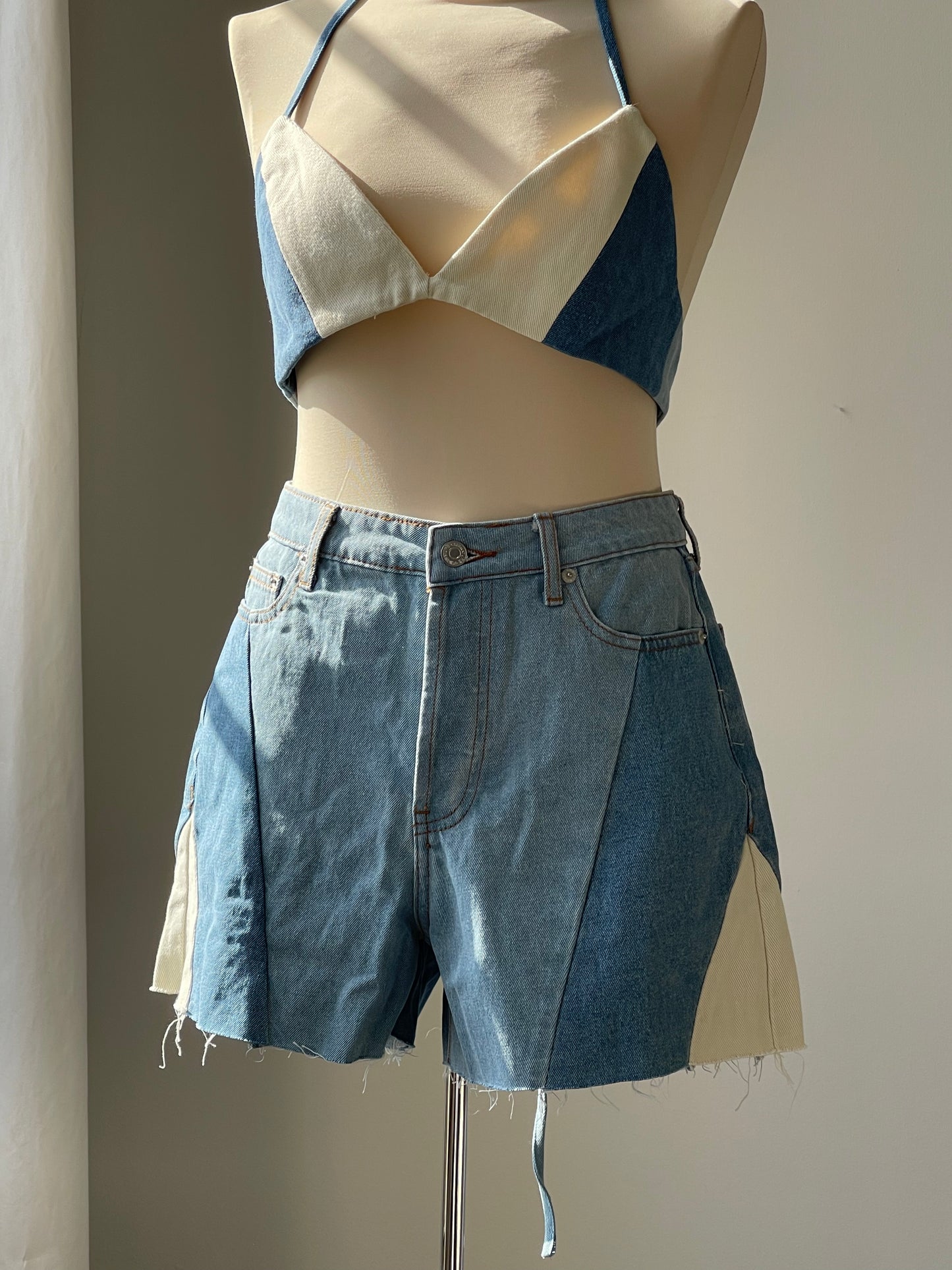 Susie 70s Style Denim Shorts