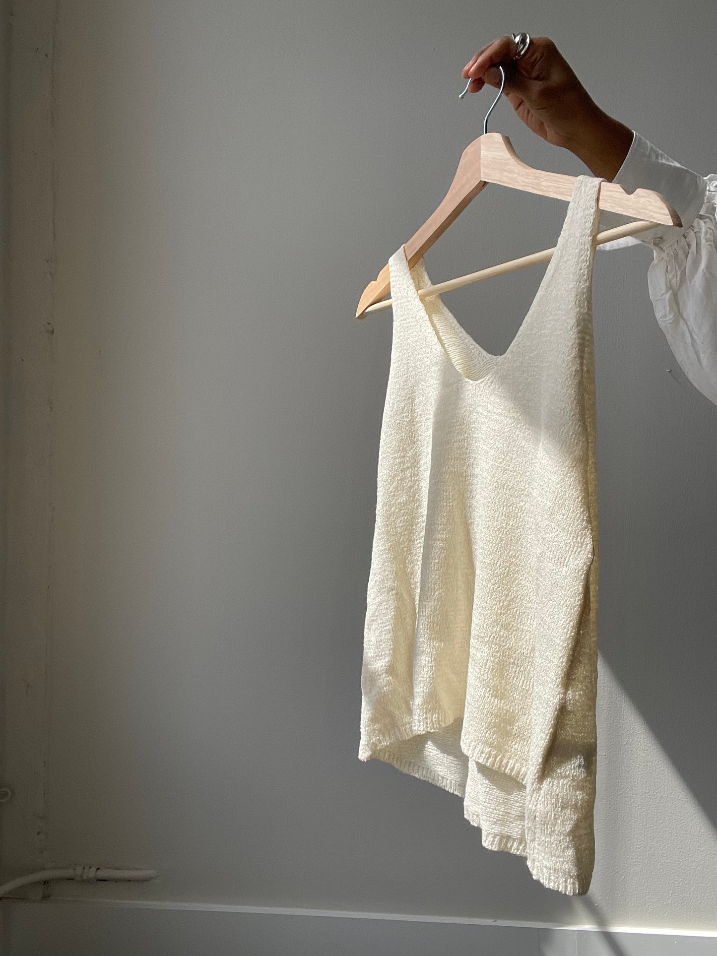 Marlene Loose Fit Tank In Cream