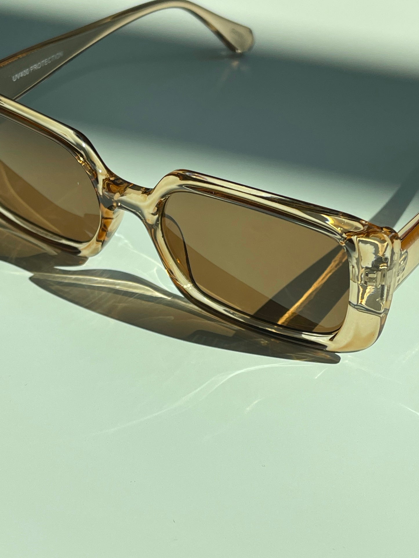 Eliza Round Square Sunglasses In Taupe Tangerine
