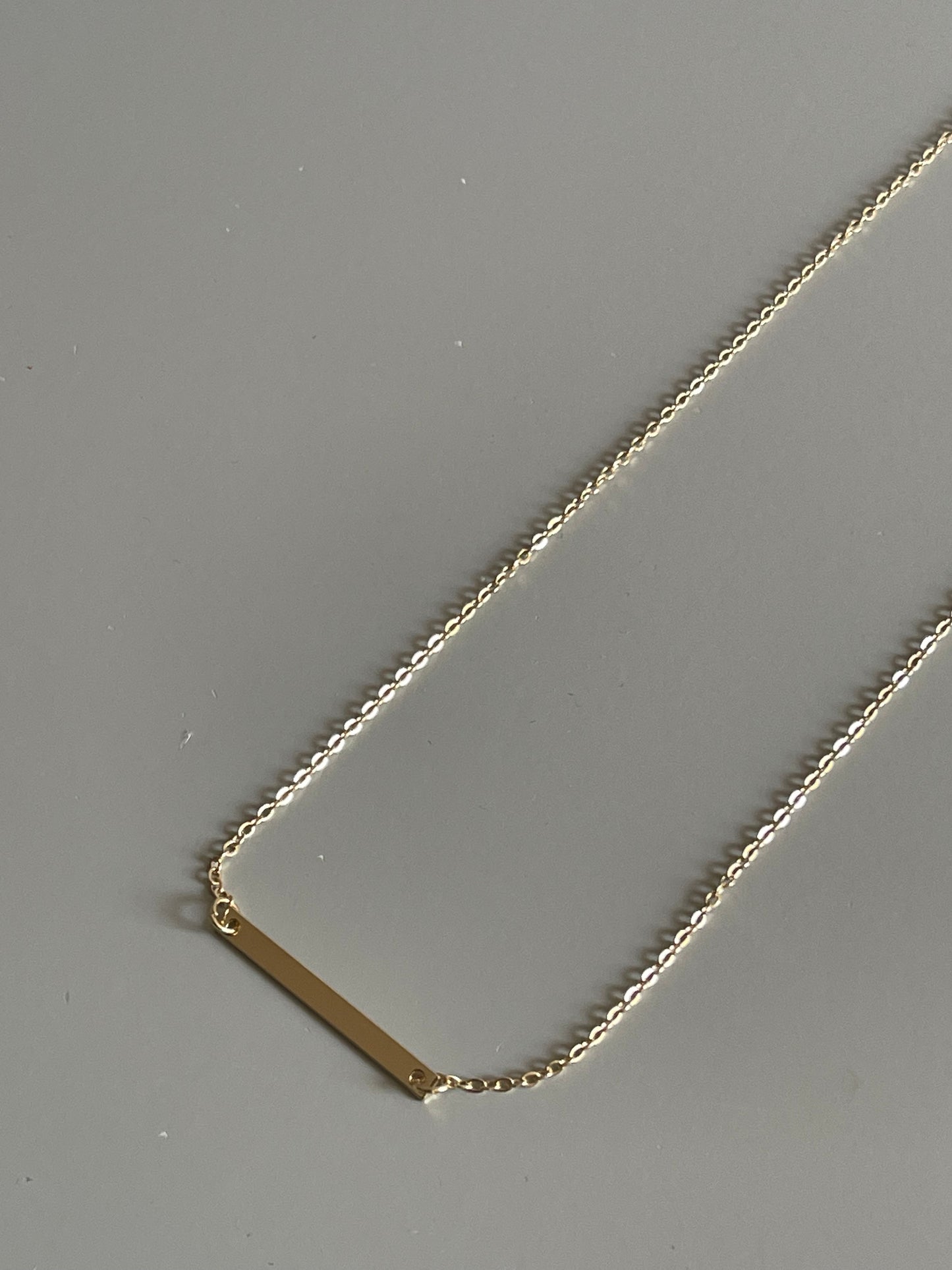 Classic Single Bar Necklace In Gold