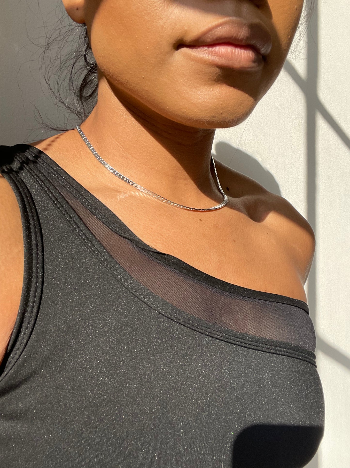 Corin Classic Flat Chain Necklace In Silver