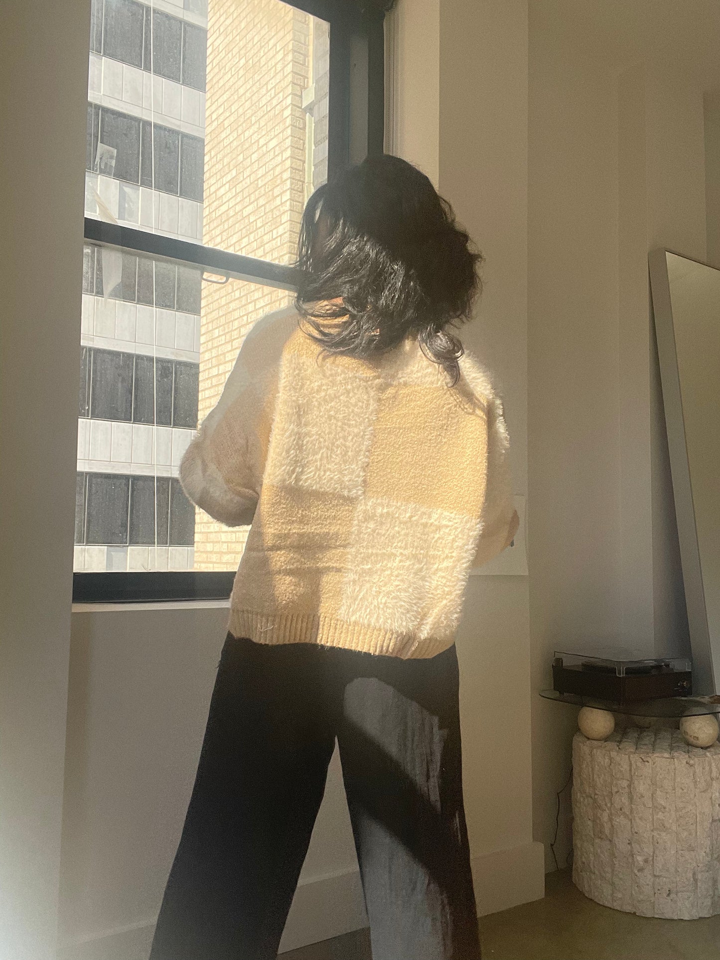 Charlie Check Pullover Sweater In Taupe