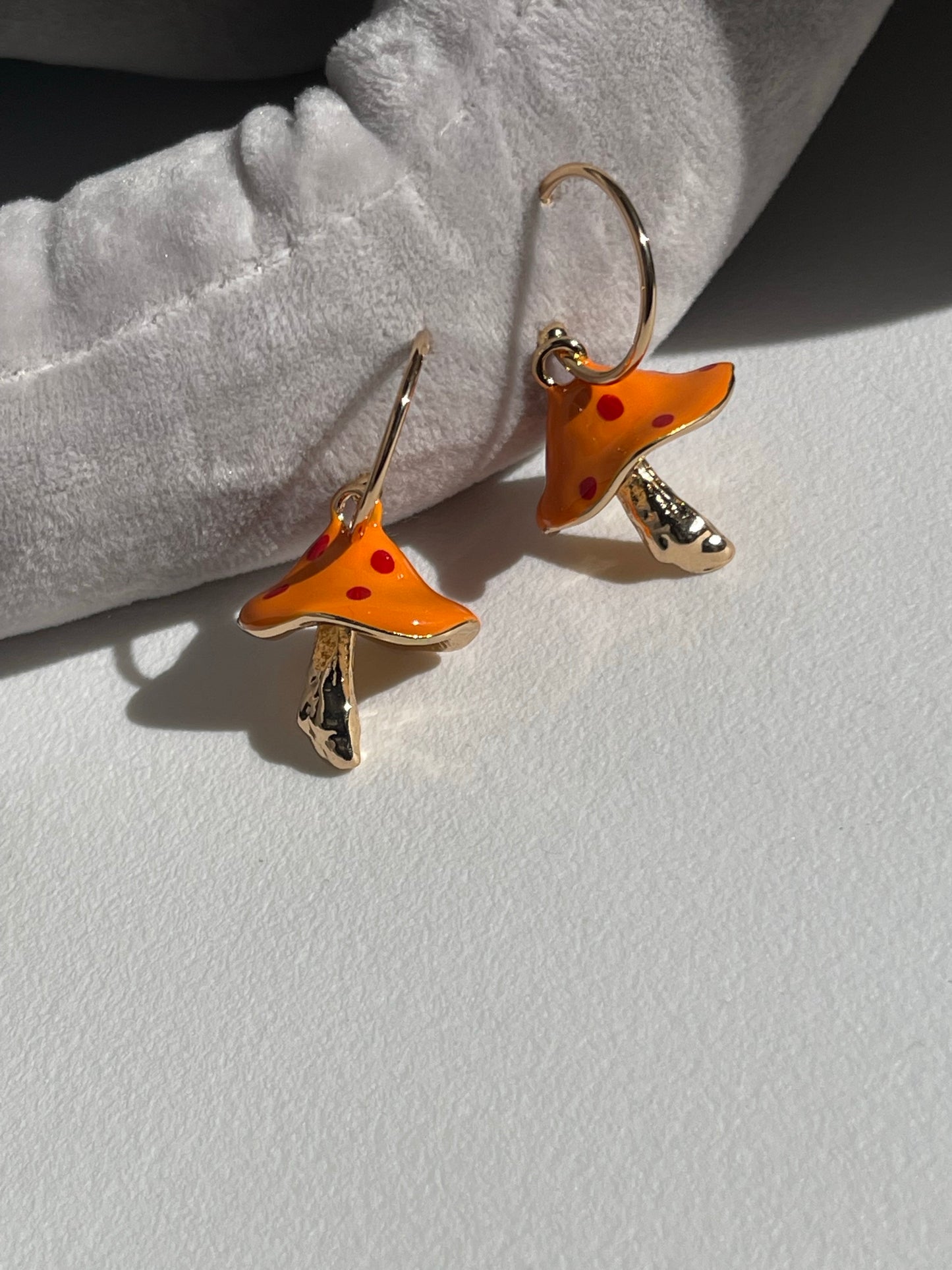 Alice Mushroom Drop Earring In Tangerine