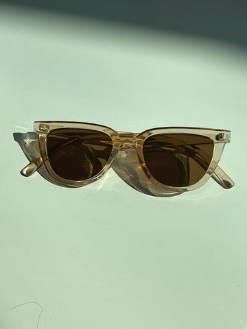 Regina Retro Square Sunglasses In Tangerine