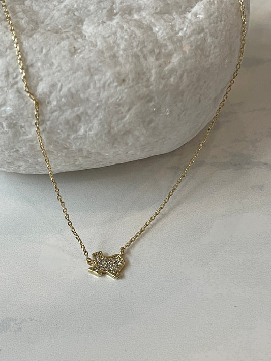 Mini Texas Charm Necklace In Gold