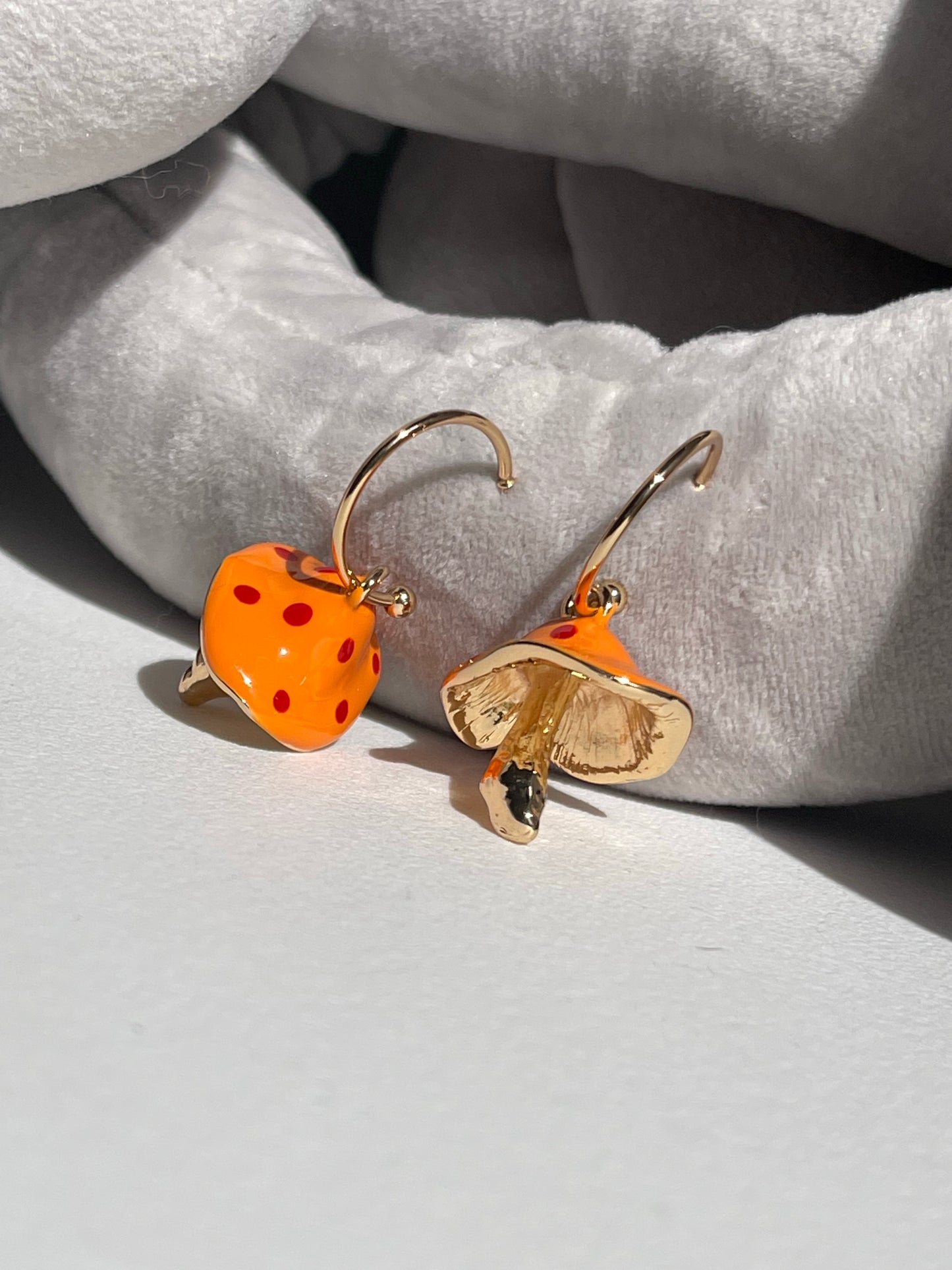 Alice Mushroom Drop Earring In Tangerine