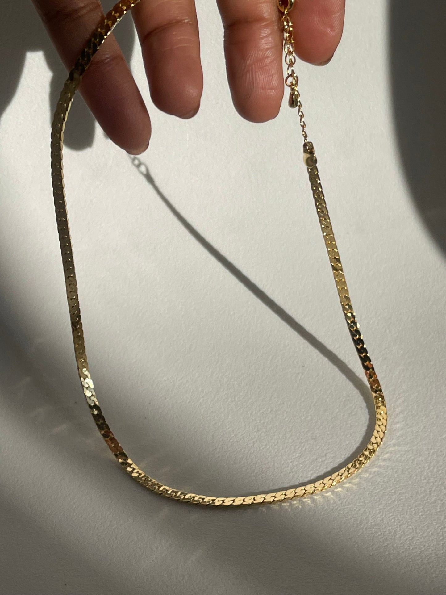 Corin Classic Flat Chain Necklace In Gold